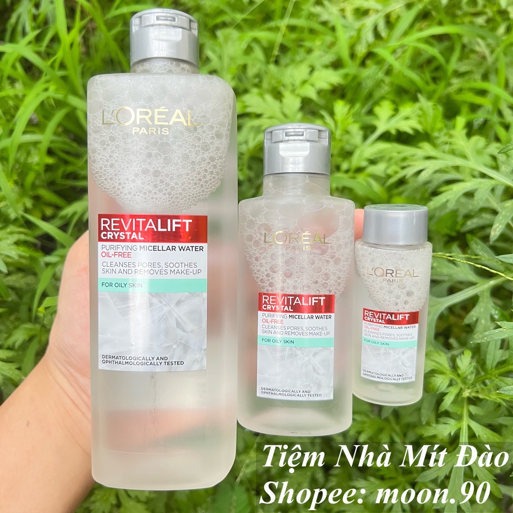 Nước Tẩy Trang Làm Sạch Cho Da Dầu L'oreal Revitalift Crystal Purifying Micellar Water