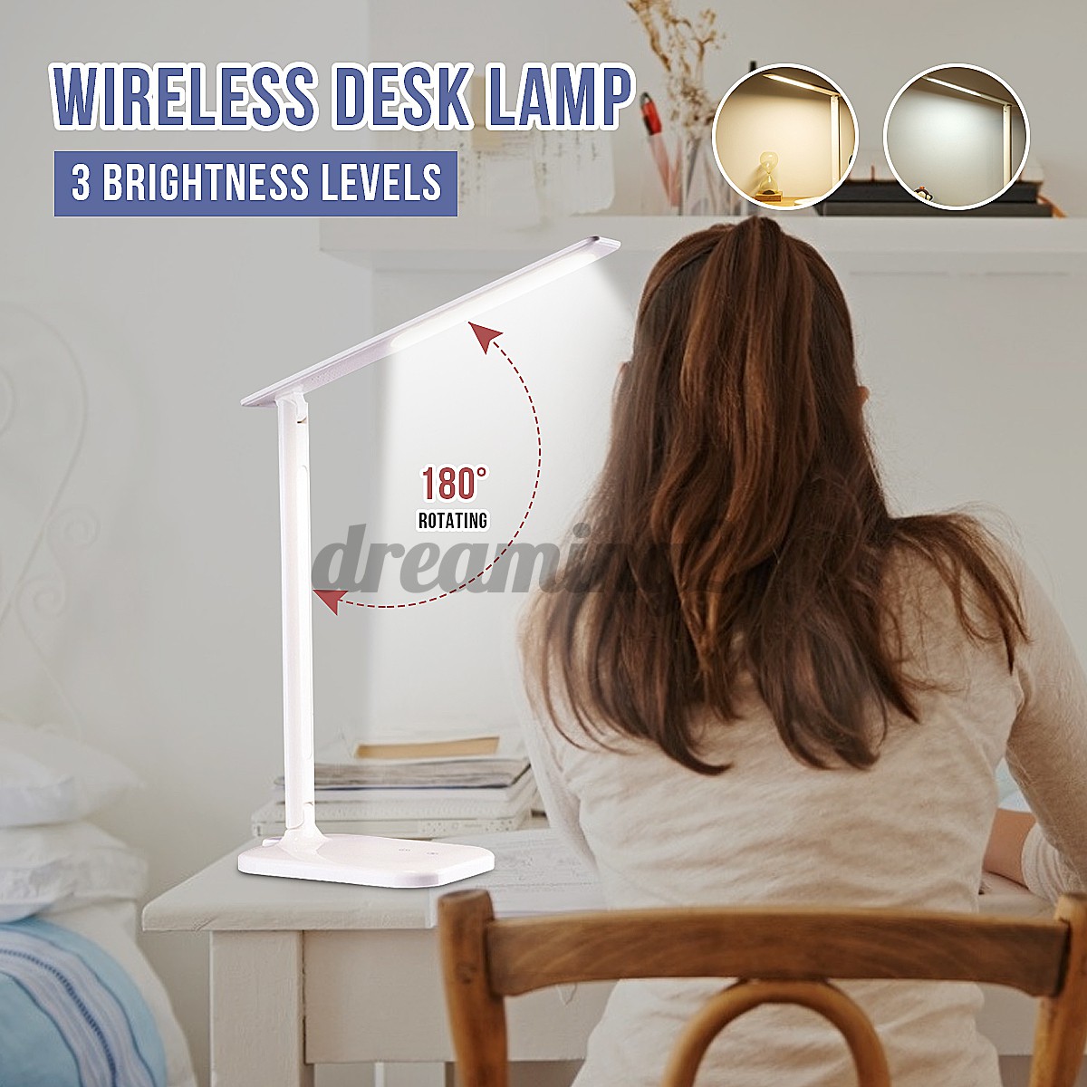 28LED Table Lamp Lounge Light Bedside Office Study Lighting Adjustable 3 Modes DREAMING2