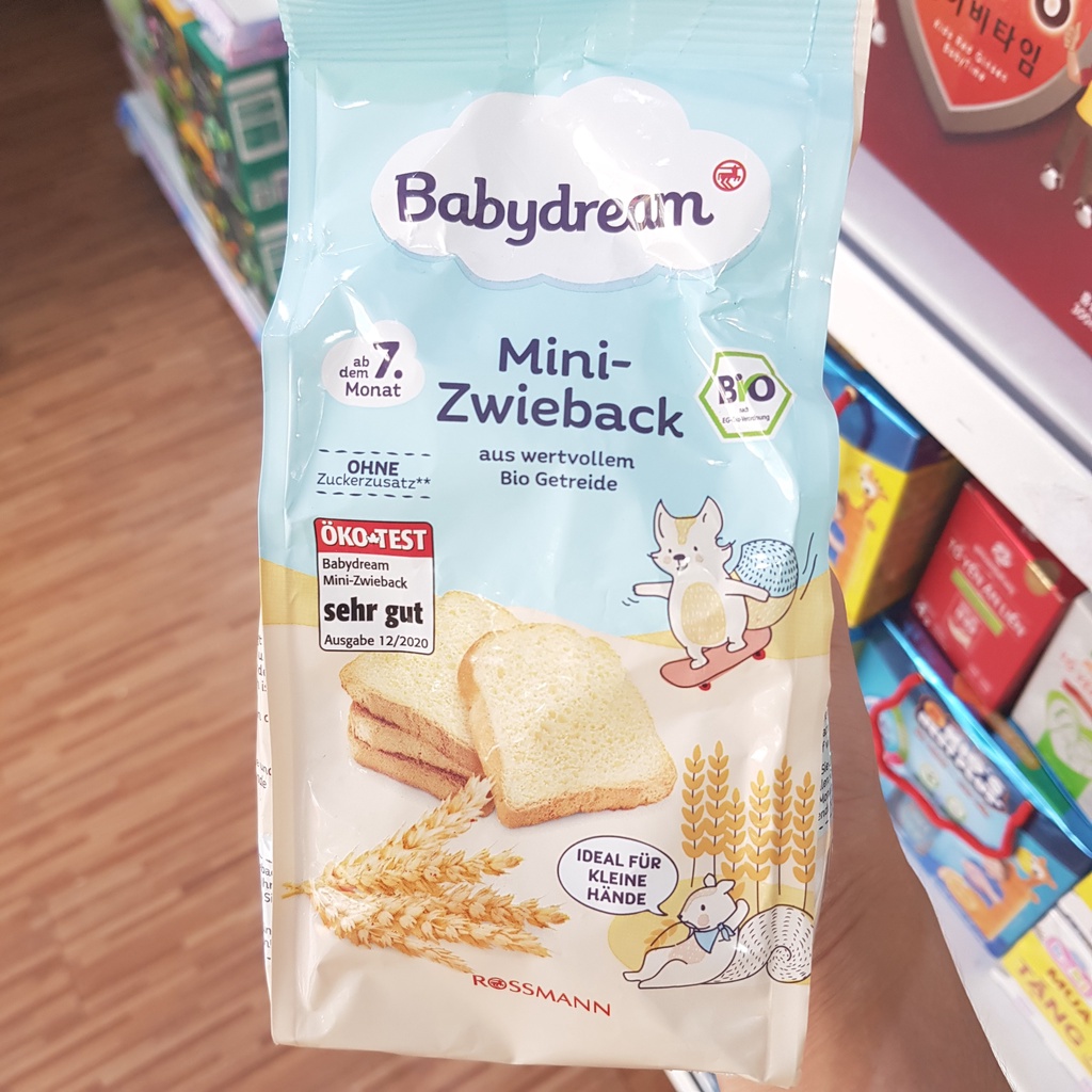 Bánh mỳ khô hữu cơ BabyDream Đức cho bé