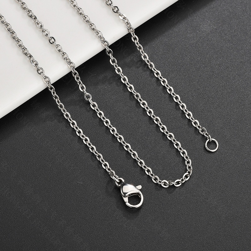 Vòng cổ Bằng Thép Không Gỉ 316L Màu Bạc Thời Trang Dành Cho Nam Và Nữ X043