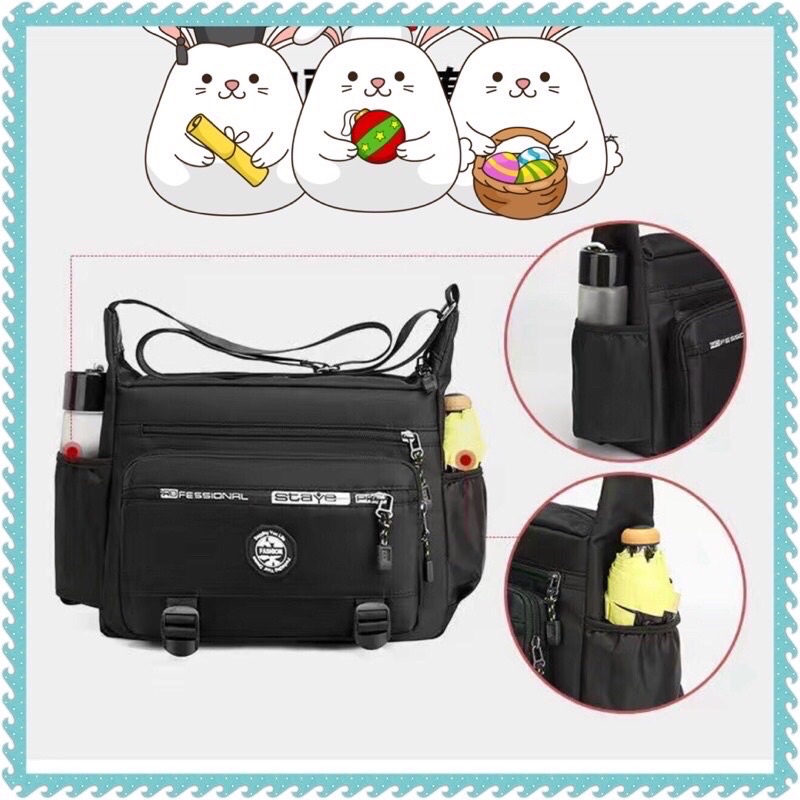 Túi Xách Vải Dù Đeo Chéo Nam Cao Cấp - Túi Xách Nam Chất Liệu Vai Bố Túi Vai Dù Bền Đẹp