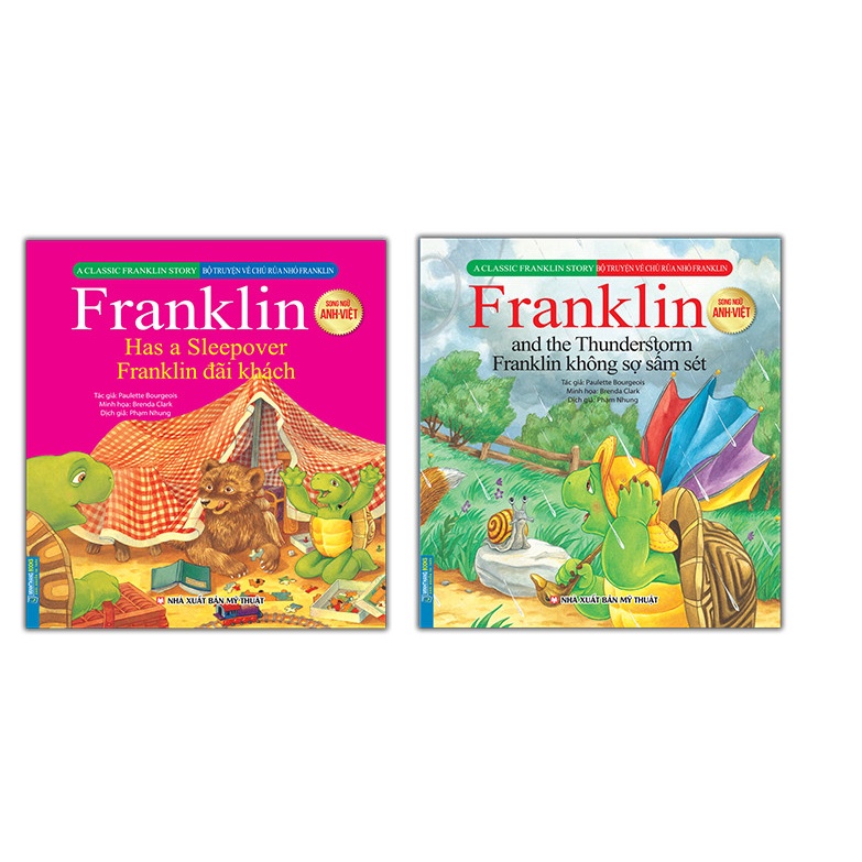 Sách-Combo 2c Bộ truyện về chú rùa nhỏ Franklin - Franklin đãi khách và Franklin không sợ sấm sét