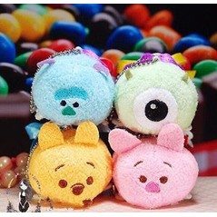 Newest TSUM Candy Kawaii Soft Toy Mike Sulley Piglet Key Ring Bag Decor Doll