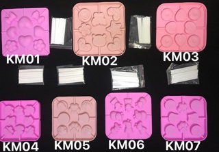 Khuôn kẹo mút silicon+ 20 que