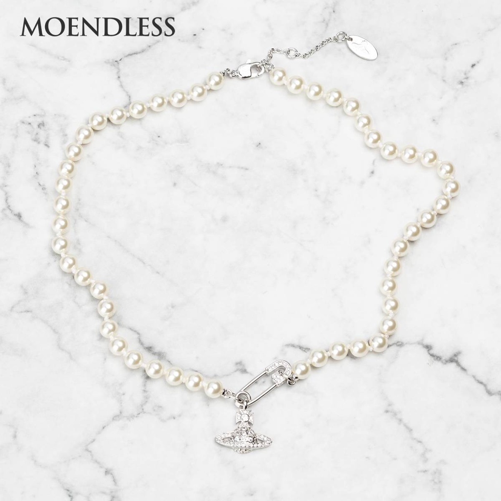 Vòng Cổ Cá Nhân。Vòng Cổ Nam。 Vivienne Westwood 21 Mặt Dây Chuyền Kết Cấu Ngọc Trai Nhân Tạo LucRece