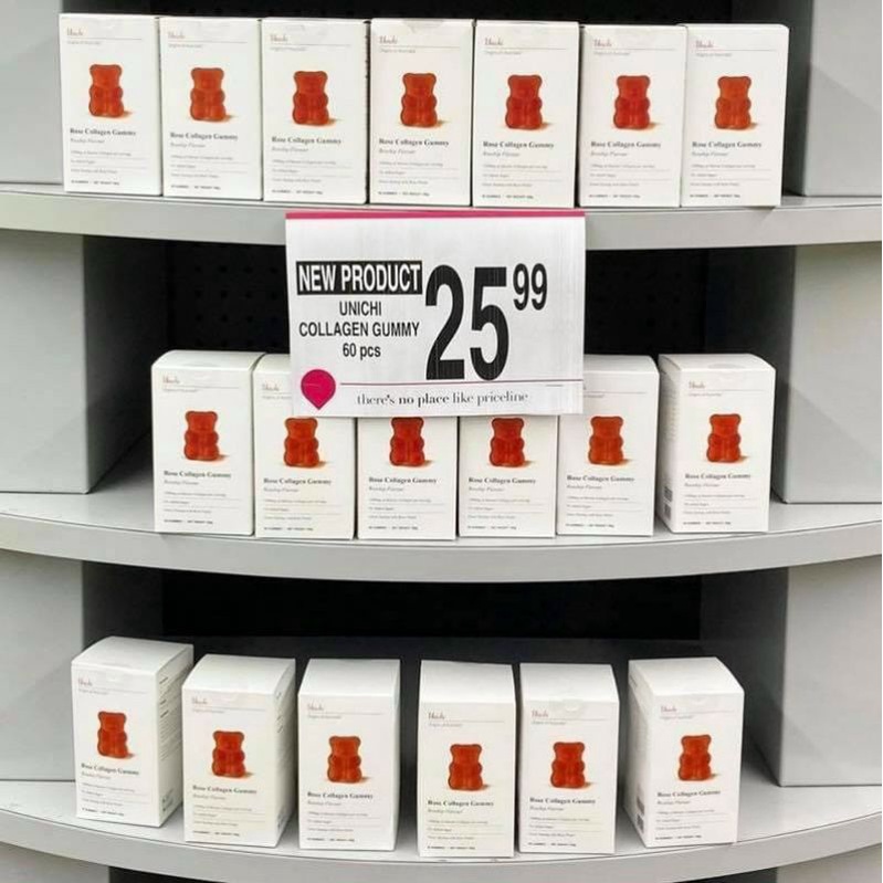 Kẹo dẻo đẹp da collagen hoa hồng Unichi Rose Collagen Gummy