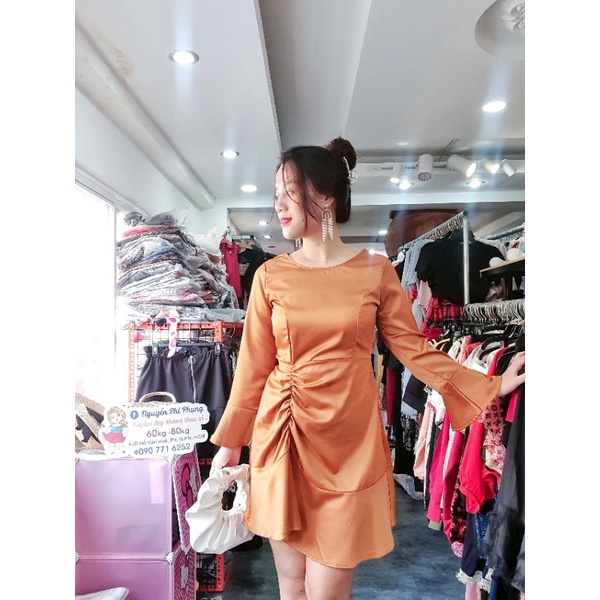 ĐẦM NHÚNG EO TAY LOE 58KG - 78KG