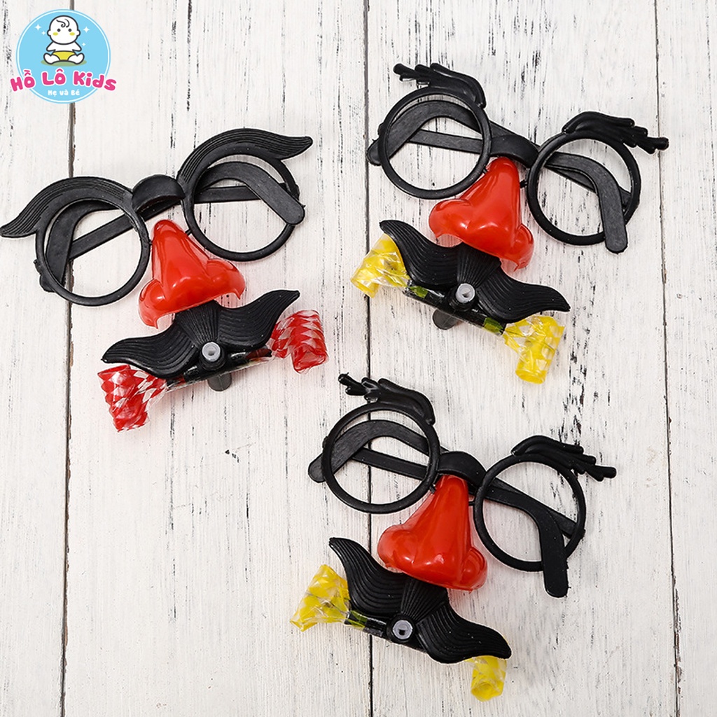 Mắt kính chú hề, mặt nạ thổi râu, trò chơi trêu trọc thú vị Hồ Lô Kids
