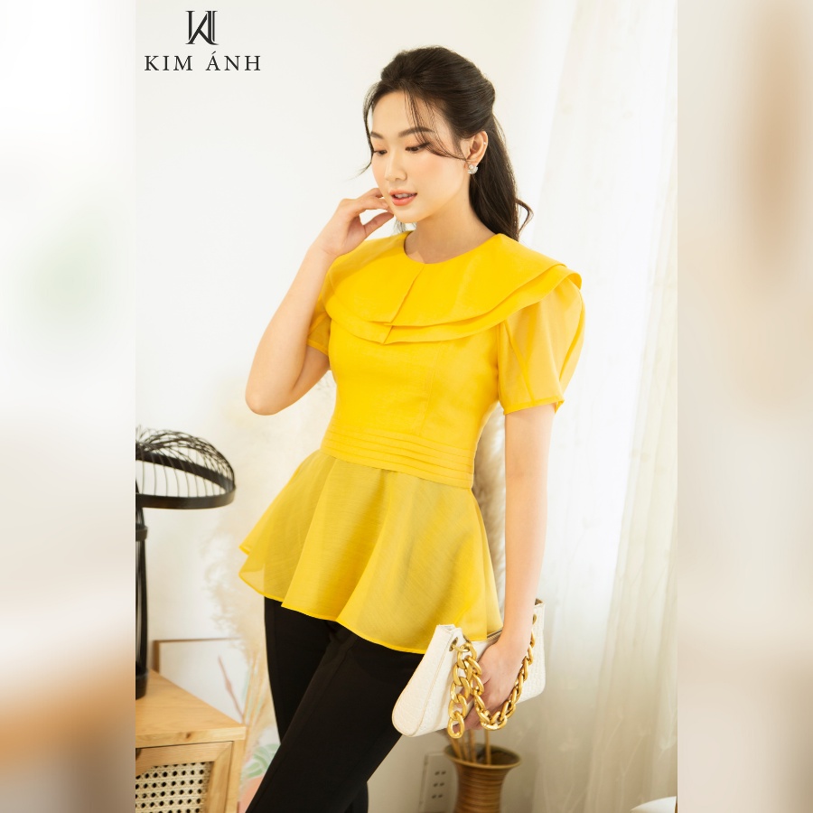 Áo Kiểu Thiết Kế Nữ, Áo Sơ Mi Công Sở Kim Ánh, AKSX29503