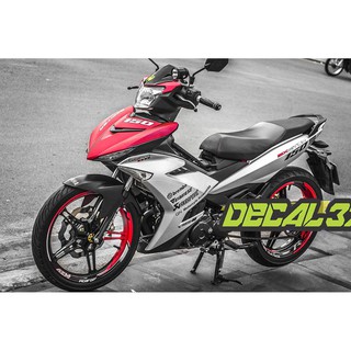 Tem Trùm Exciter 150 xám bạc đỏ