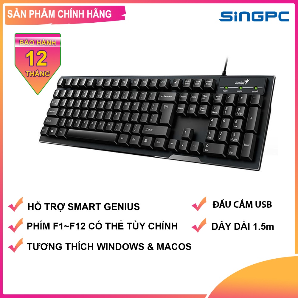 Bàn phím có dây Smart Genius KB-102  - Hàng Chính Hãng