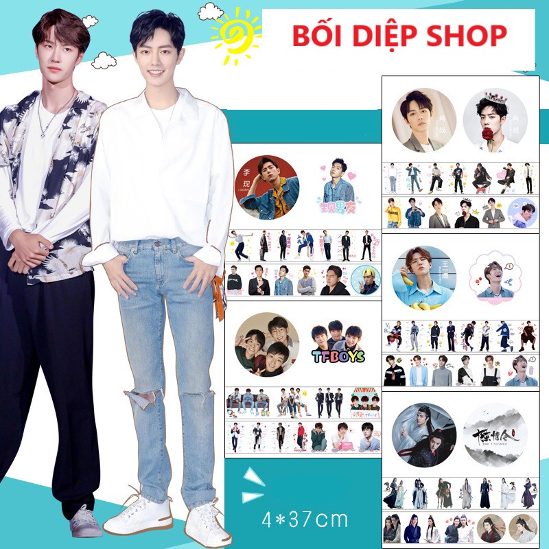 Băng dính washi tape Bác Quân Nhất Tiêu Tiêu Chiến Vương Nhất Bác