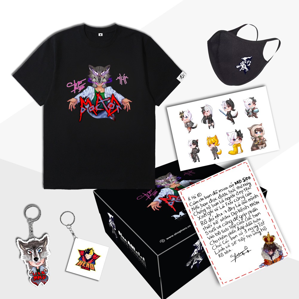 Bộ sản phẩm Áo MD Siro kèm khẩu trang, móc khóa, sticker siro | BigBuy360 - bigbuy360.vn