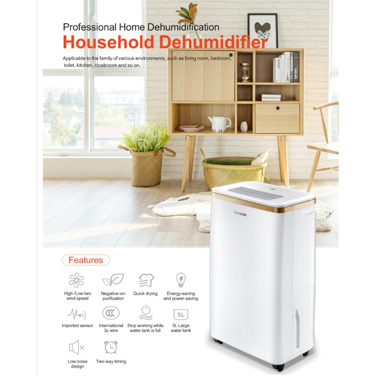 Máy hút ẩm Dorosin 12L ER-1201 công suất lớn- Hệ máy nén P.anasonic cực kỳ bền- tiêu chuẩn Châu Âu