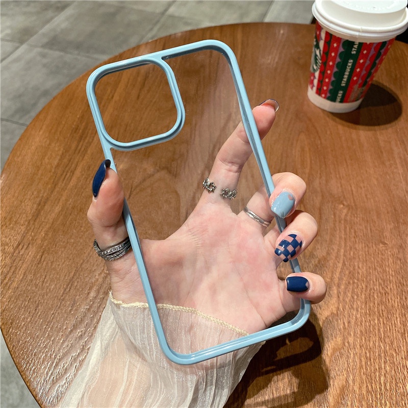 Ốp điện thoại silicone chống sốc trong suốt cao cấp thích hợp cho IPHONE 13 12 11PRO MAX X XS XR XSMAX 7 8 PLUS SE2020