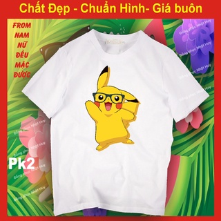 (đủ size - có video - mịn.xịn.thơm - bao đổi trả) áo thun pikachu PK2 áo phông
