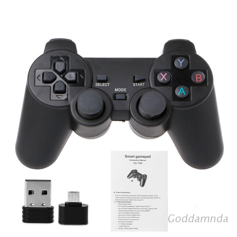 Bộ Điều Khiển Không Dây Godd 2.4g + Đầu Chuyển Đổi Micro Usb Otg Cho Ps3 Android Phone Điện Thoại