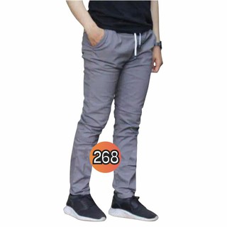 Quần Chinos Guys Dài Cao Su Eo Thắt Lưng Màu