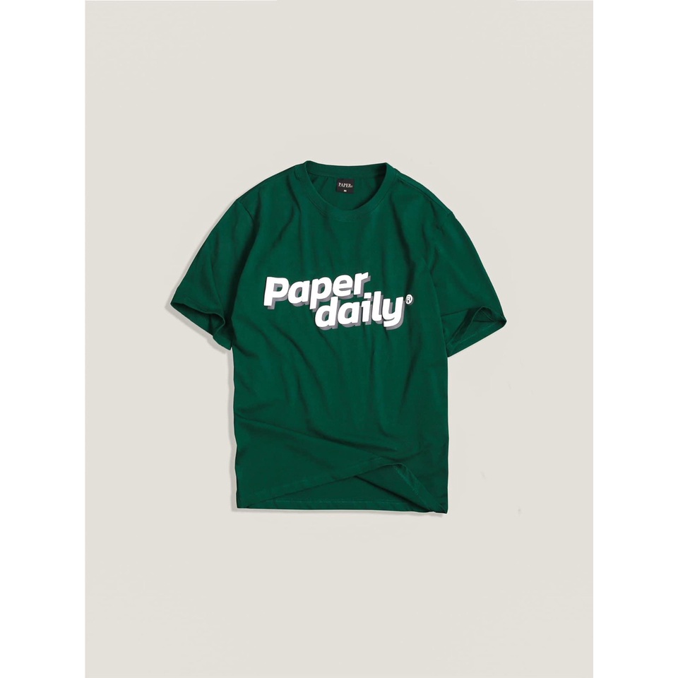Áo Thun Nam Nữ Xanh Lá Unisex PAPER DAILY