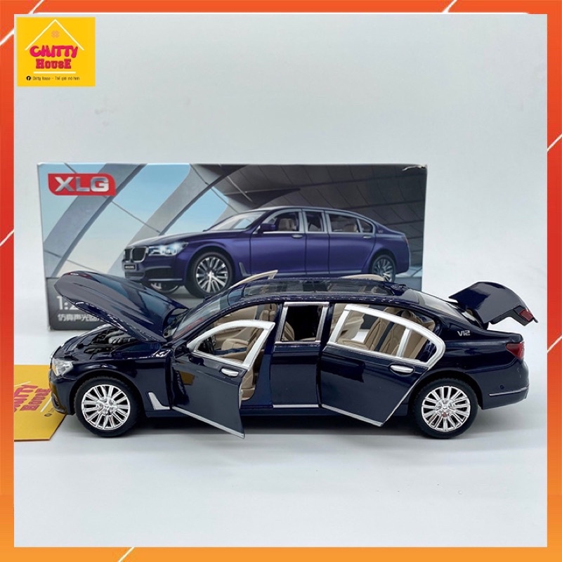 Xe mô hình ô tô BMW 760Li hãng XLG tỉ lệ 1:24 Fullbox