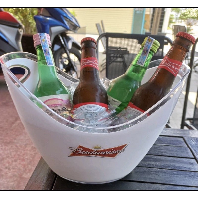 Xô đá ướp rượu bia Budweiser hình chiếc thuyền(3,5L)