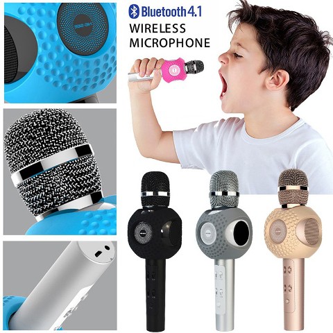 Xt5 Míc hát micro karaoke Loa kèm micro 3 trong 1 kết nối Bluetooth - Míc hát micro karaoke