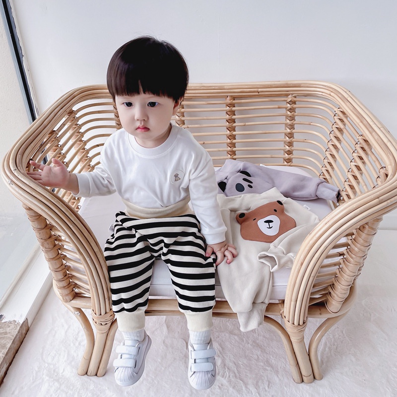 Quần dài giữ ấm hoạ tiết hoạt hình cho bé