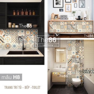 Decal gạch bông loại 1 dán tốt trên mọi chất liệu