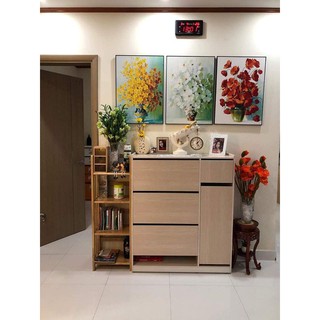 Tủ giày khay thông minh nhựa đài loan siêu tiện lợi. Cao 1m10