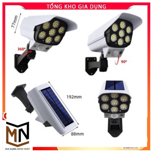 Đèn led năng lượng mặt trời, đèn mô phỏng giả camera chống trộm độc đáo