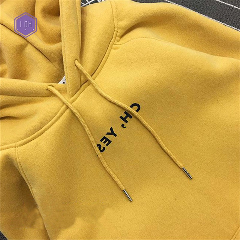 Áo Hoodie In Chữ Oh Yes Thời Trang Thu Đông 2017