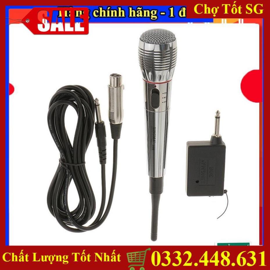 ✔️ [Bảo Hành 1 Đổi 1] Mic Hát Karaoke Không Dây, Mic Không Dây Kết Hợp Có Dây Xingma AK-308G