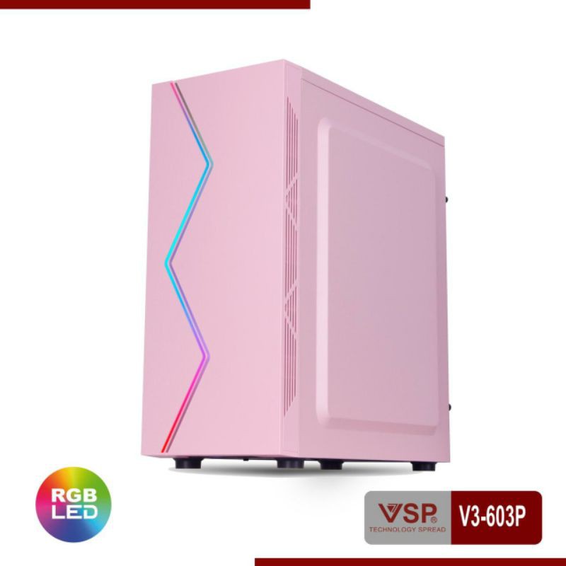 [CASE MỚI VỀ] Case gaming màu hồng cute vsp v3-603 & v3-601 v3-608