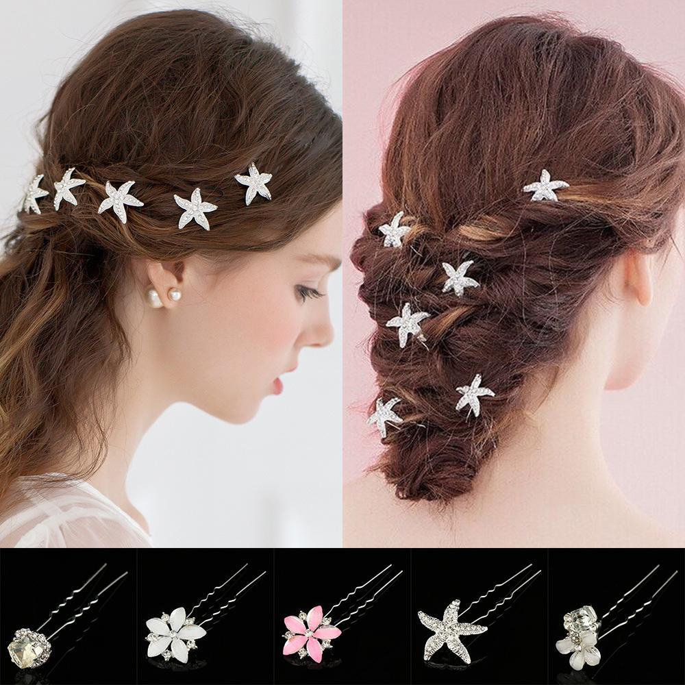 XIANTIN Trâm Cài Tóc Chữ U Hình Hoa Cho Cô Dâu 1 Cái