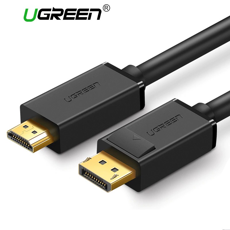 Dây cáp UGREEN DisplayPort chuyển đổi từ đầu cắm DP sang đầu cắm HDMI cho PC / Laptop / TV / máy chiếu