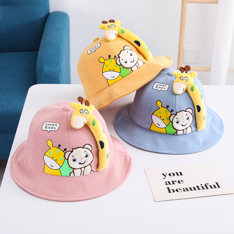 Nón Vành Che Nắng Hình Hươu Cao Cổ Dễ Thương Cho Bé