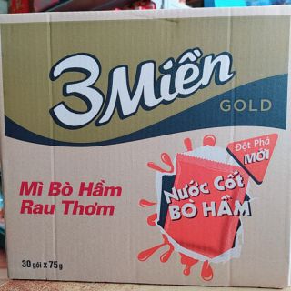 Mì 3 miền bò hầm rau thơm 30gói x75g/1 thùng