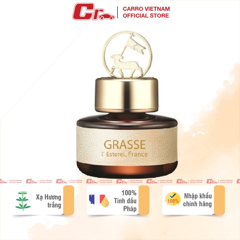 Nước Hoa Ô Tô Grasse Xạ Hương Trắng, Nước Hoa Xe Hơi Chính Hãng BullSone Chiết Xuất 100% Tinh Dầu Tư Nhiên