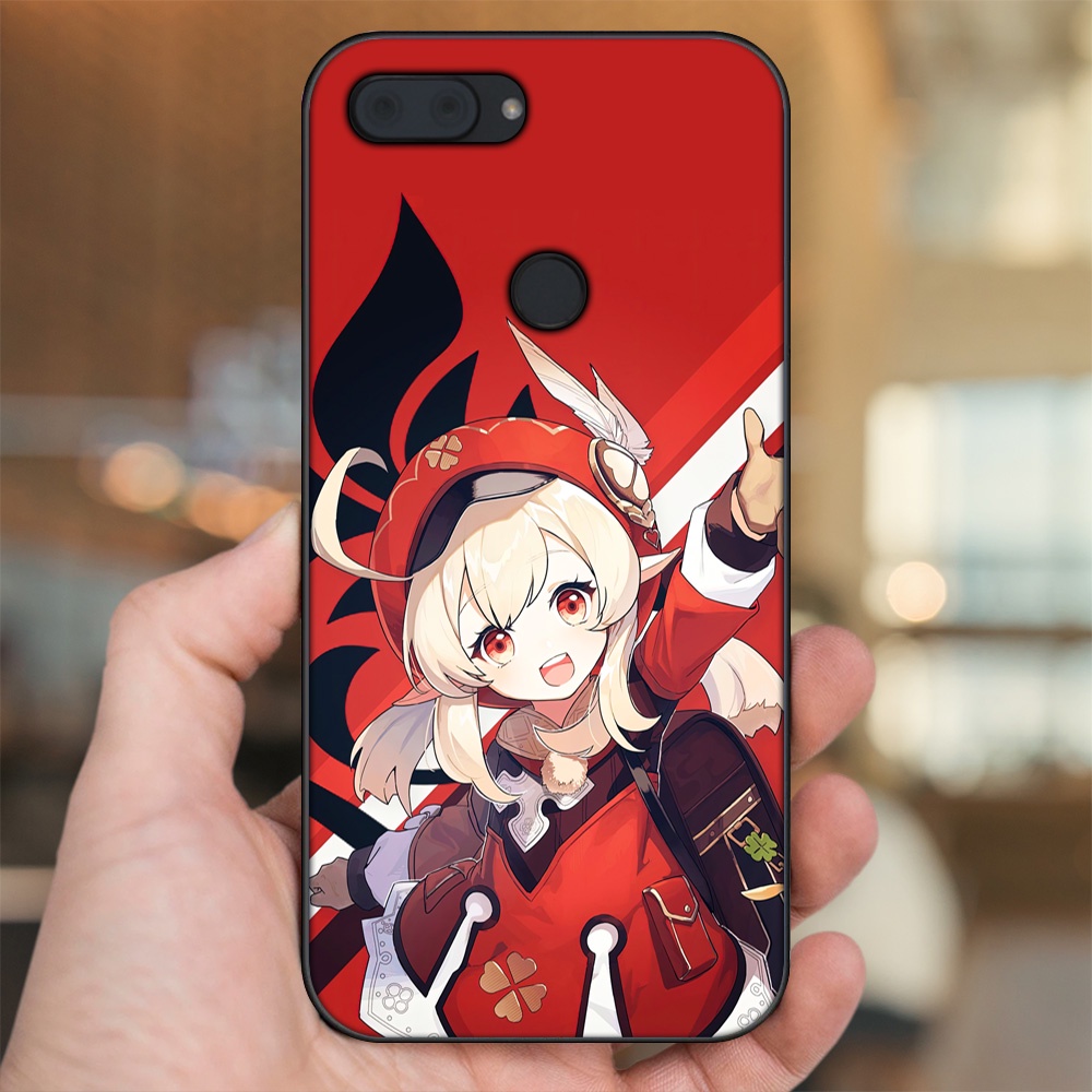 Ốp lưng Xiaomi Mi 8 Lite viền đen in hình Klee Genshin Impact
