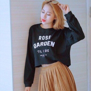 Áo CROPTOP Tay Dai ROSE GARDEN