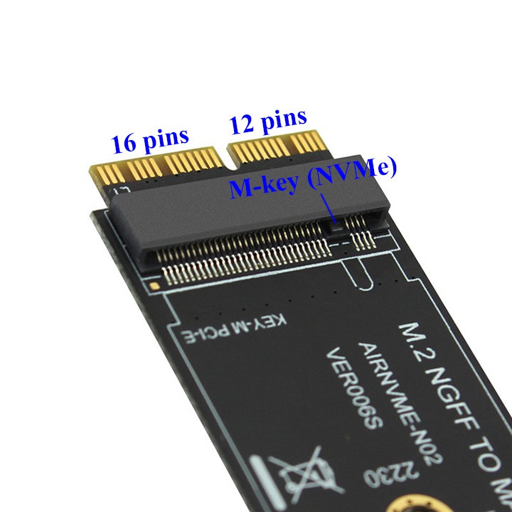 Adapter gắn SSD M.2 PCIe NVMe cho MacBook 2013-2017 MA05