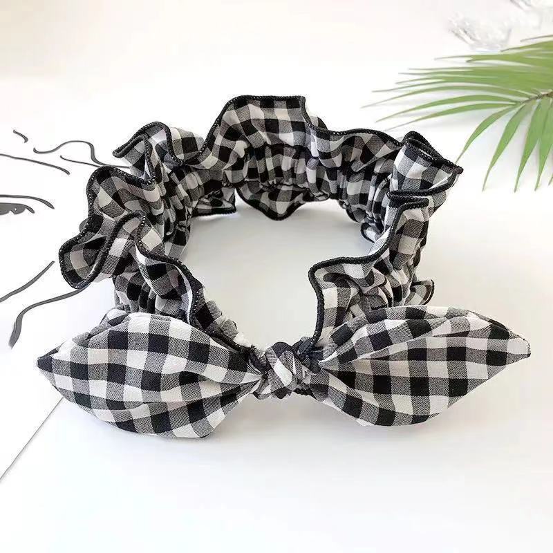 băng đô kẻ caro nhiều màu đỏ xanh vàng hồng dễ thươnglàm gọn tóc cho nữ
