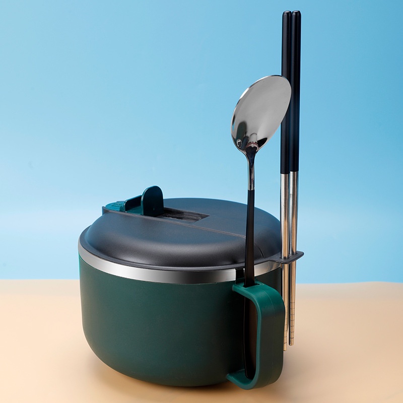 Bát ăn mỳ tô ủ cháo có nắp dã ngoại tiện lợi IN96