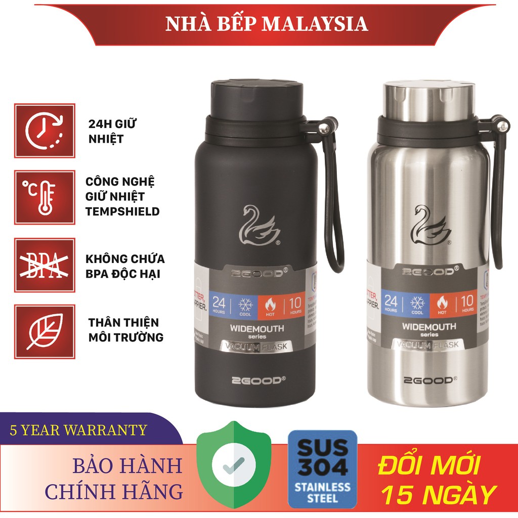 Bình Giữ Nhiệt 2GOOD Wide Mouth X7 950ml Hàng Chính Hãng Giữ Nhiệt Nóng Lạnh