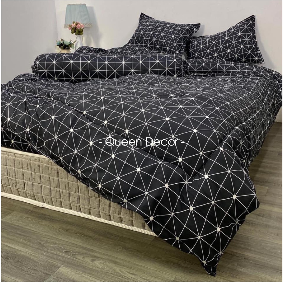 Bộ Chăn Ga Gối, Ga Giường Cotton Poly Set 4 Món, 5 Món M2, M6, M8, 2M2 Thu Đông, Bo Chun Miễn Phí - Queen Decor | BigBuy360 - bigbuy360.vn