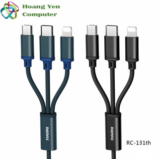 Cáp sạc 3 in 1 Lightning Remax RC-131/131TH