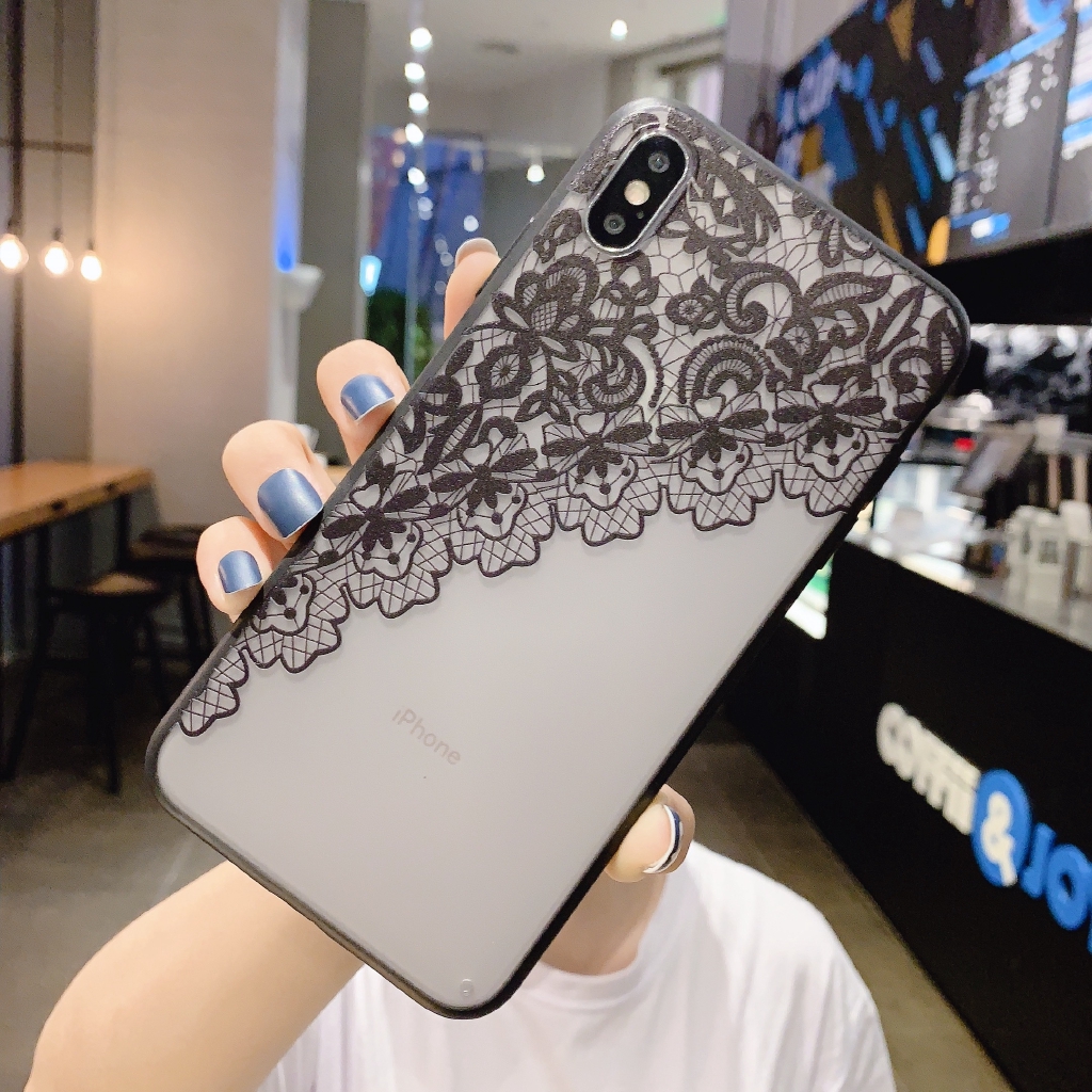 Ốp điện thoại TPU mềm họa tiết chiếc đầm phối ren lưới cho cô gái Xiaomi 5X 6X A1 A2 Redmi S2 8 8A Note 5 6 7