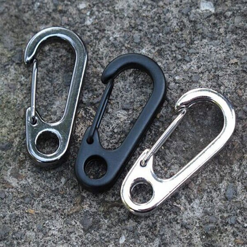 DLWLRMA 2/4pcs MIni Aluminum Alloy Hang Buckle Safety Travel Tools Outdoor Hook Survival EDC Gear D Carabiner