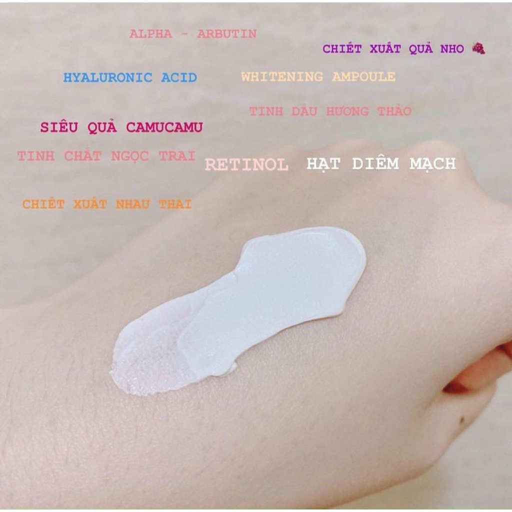 500gr KEM SIÊU DƯỠNG TRẮNG DA  chiết xuất hoàn toàn 100% thành phần tự nhiên