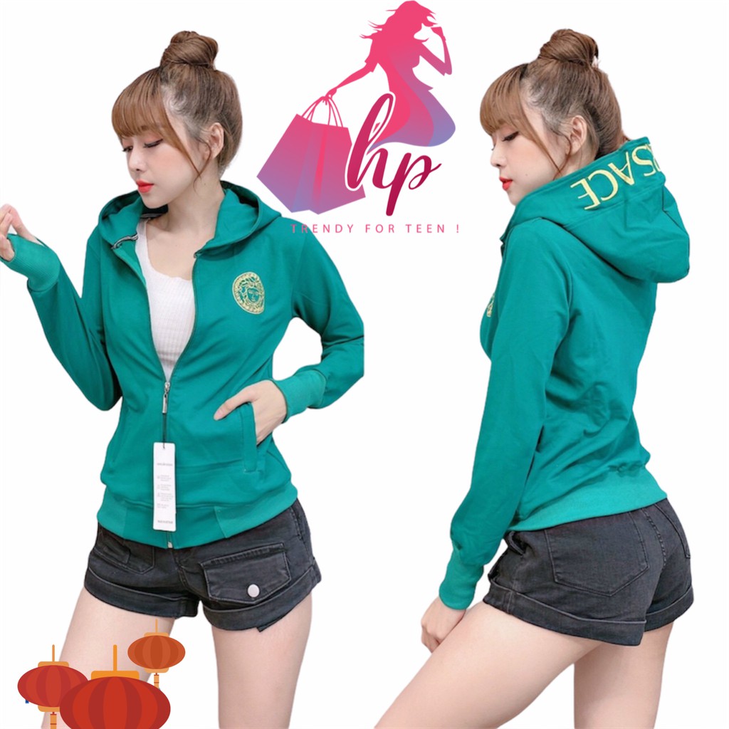 Áo khoác nữ chống nắng phom dài thun cotton cao cấp hình thêu 2021
